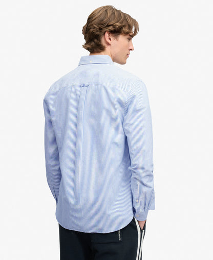 Azure Blue Chalk Stripe