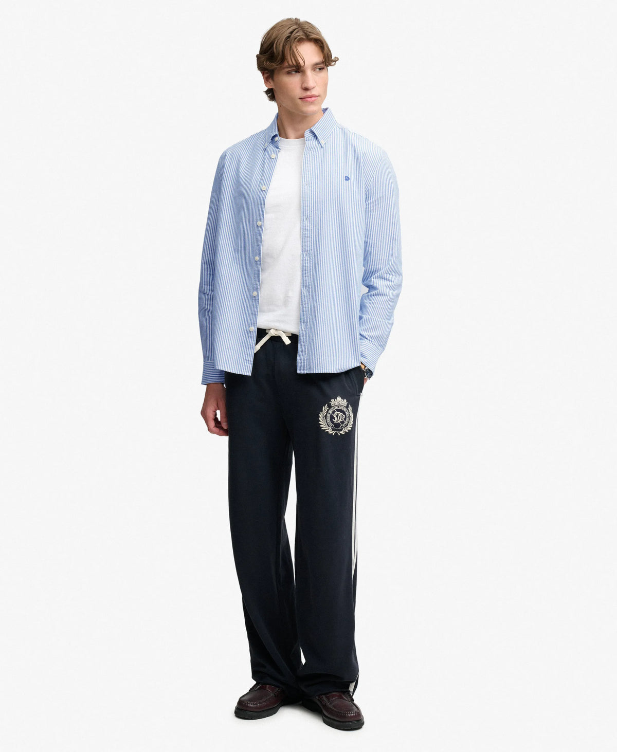 Azure Blue Chalk Stripe