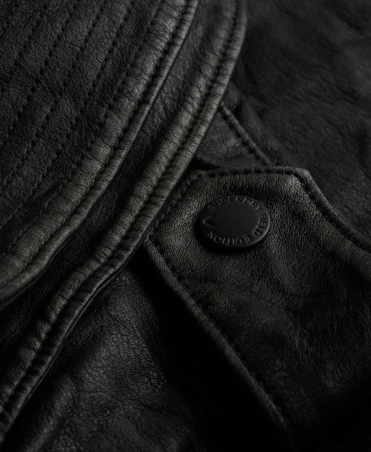Brad Faux Leather Military Jacket