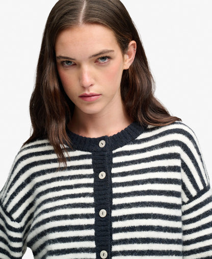 Navy/Off White Stripe