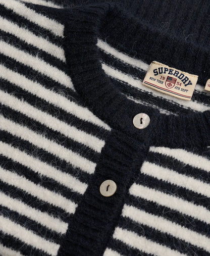 Navy/Off White Stripe