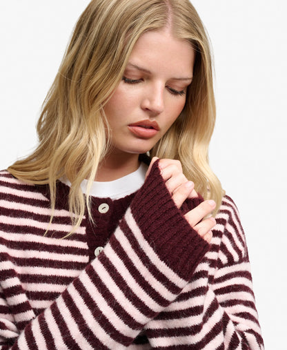 Port Red/Pale Pink Stripe