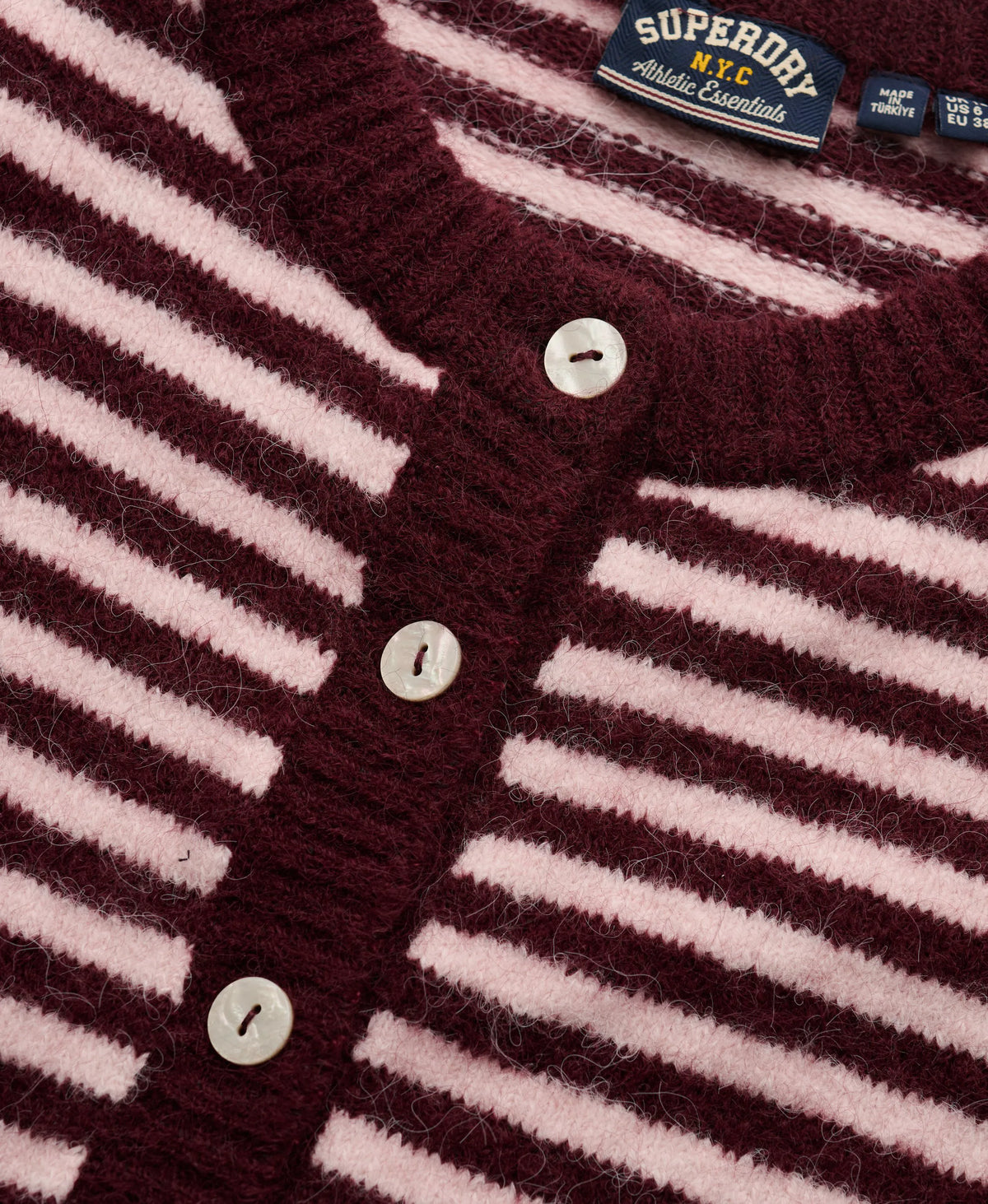 Port Red/Pale Pink Stripe