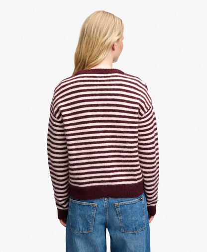 Port Red/Pale Pink Stripe