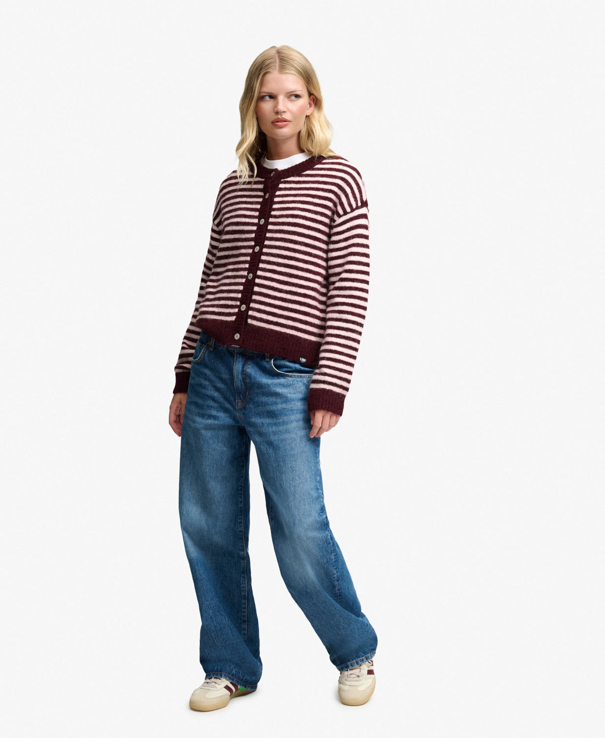 Port Red/Pale Pink Stripe