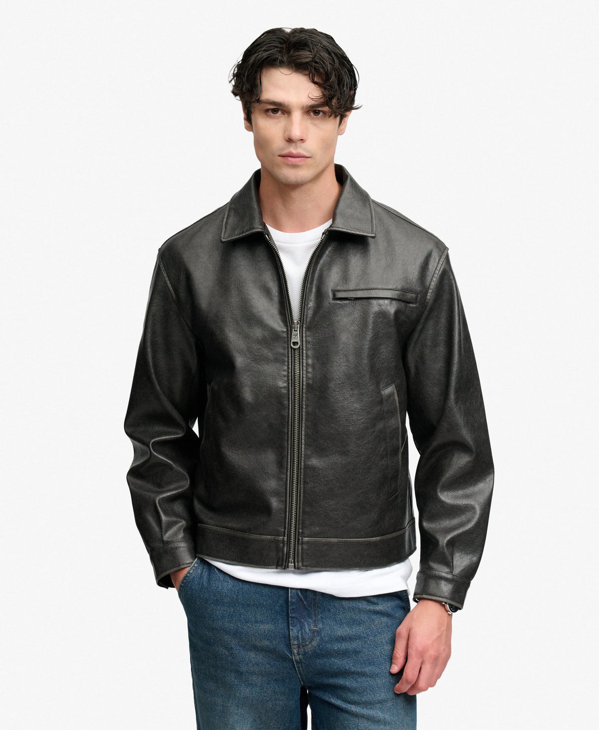 Faux Leather Jacket