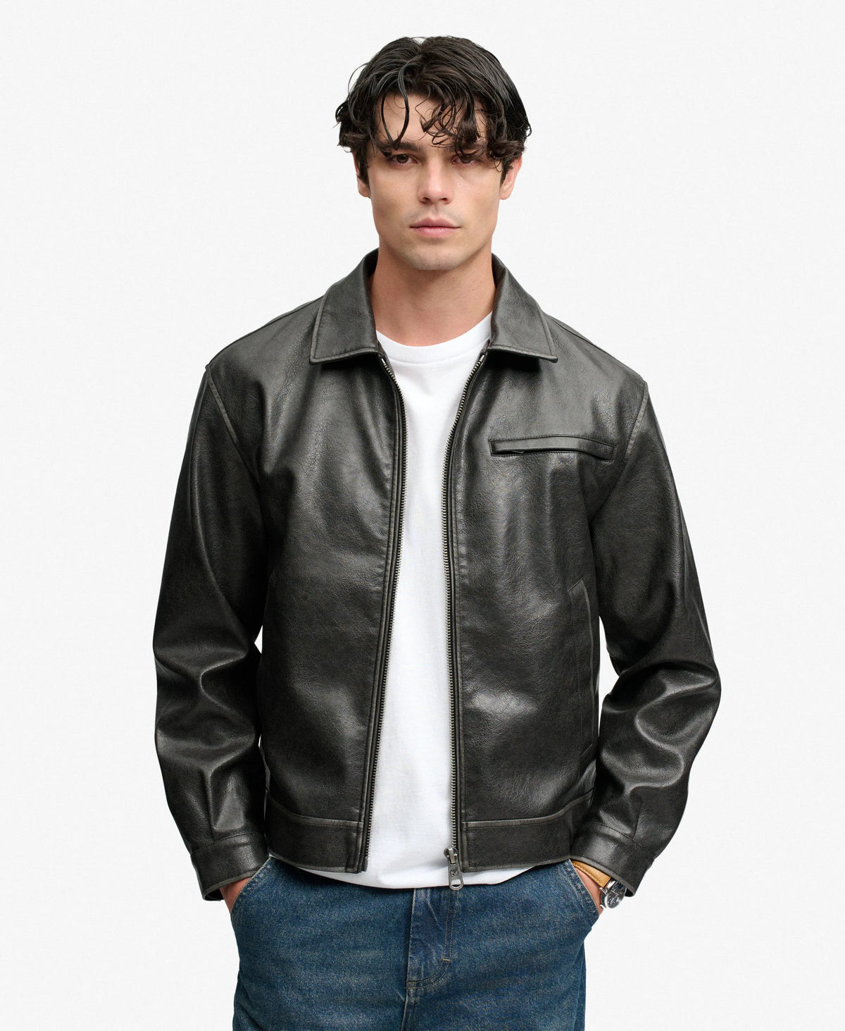Faux Leather Jacket