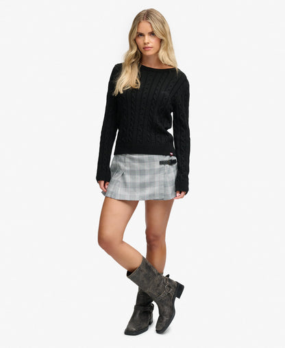Grey/White check