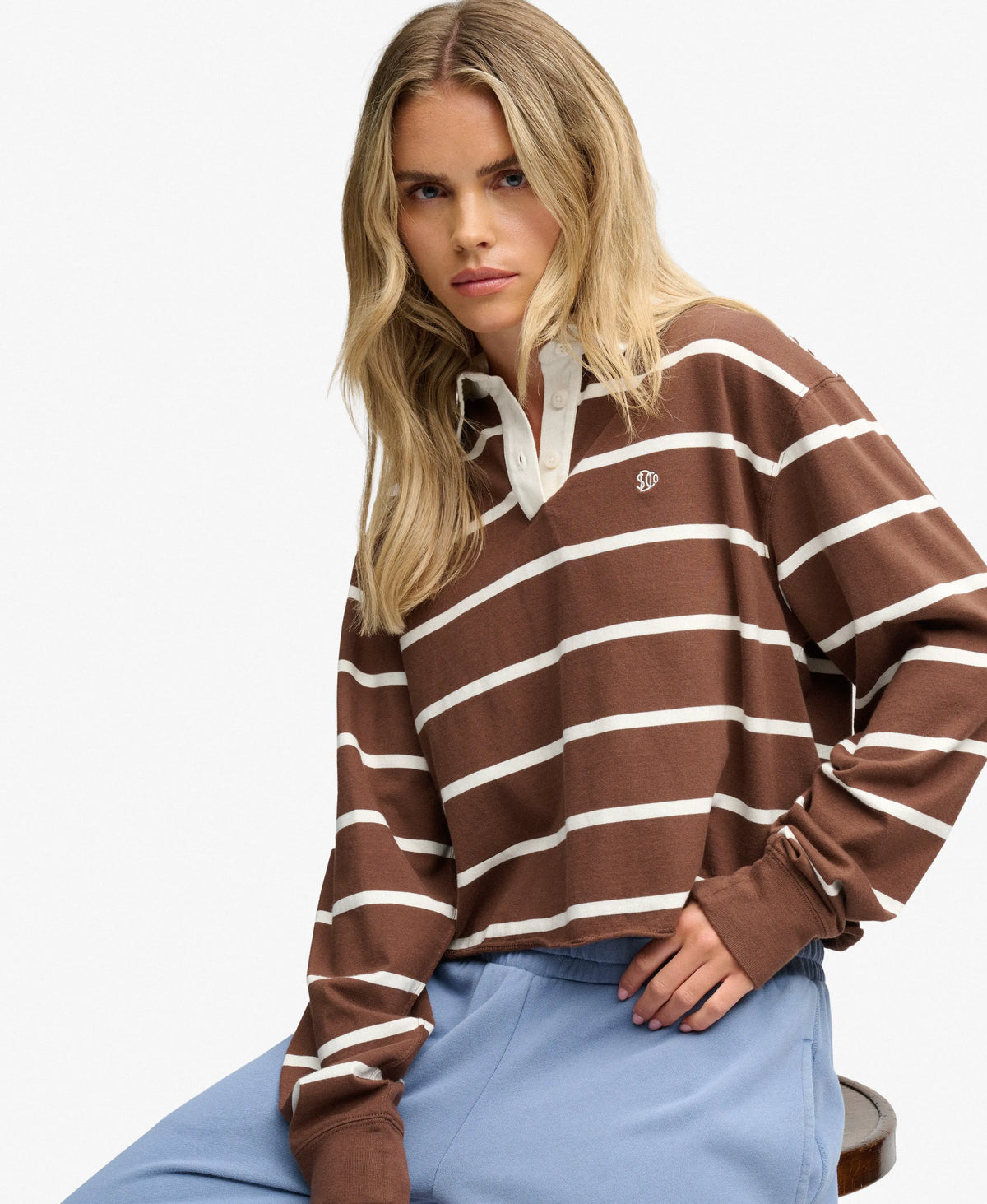 Chestnut Brown/Ecru Stripe