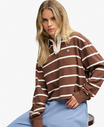 Chestnut Brown/Ecru Stripe