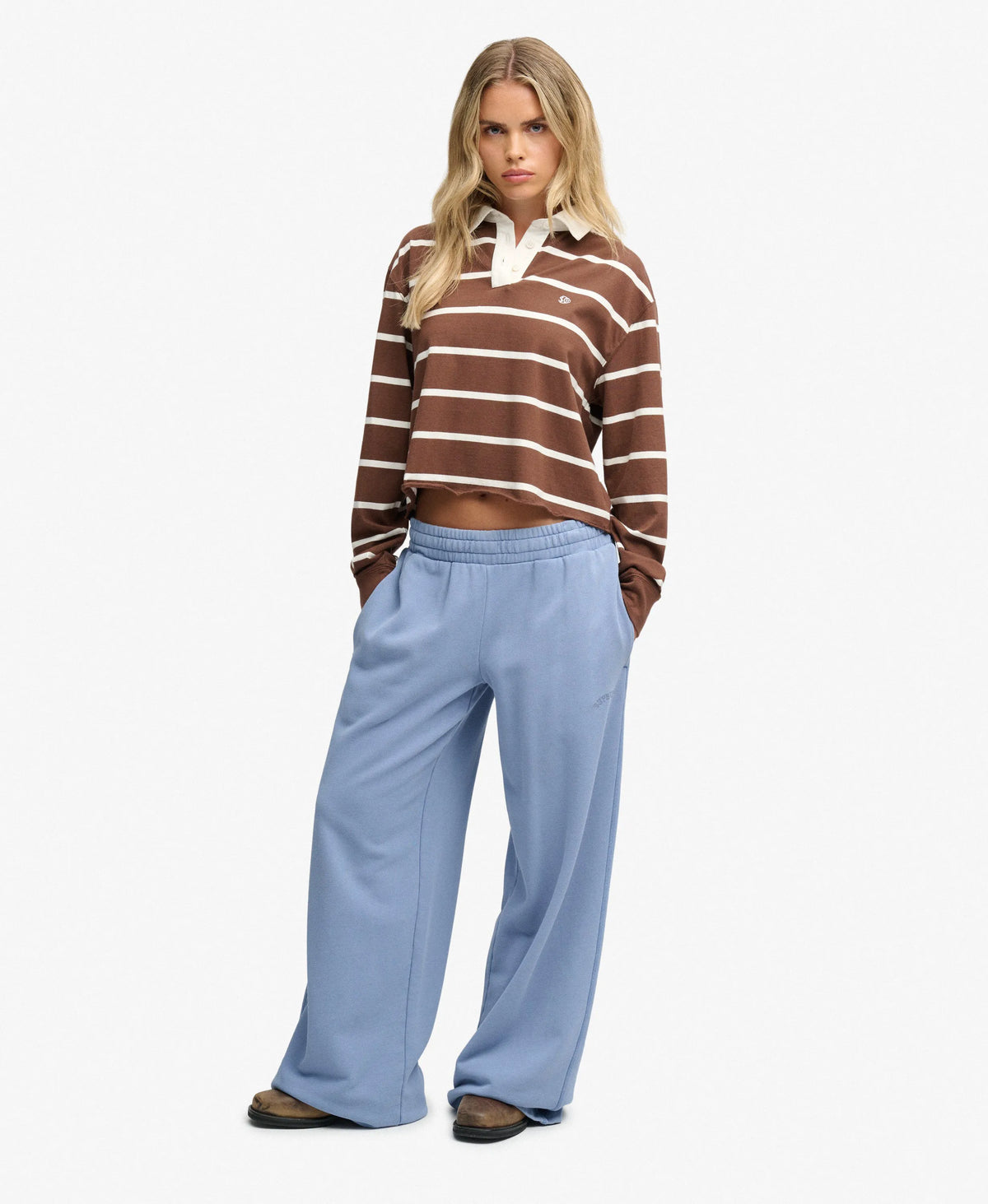 Chestnut Brown/Ecru Stripe