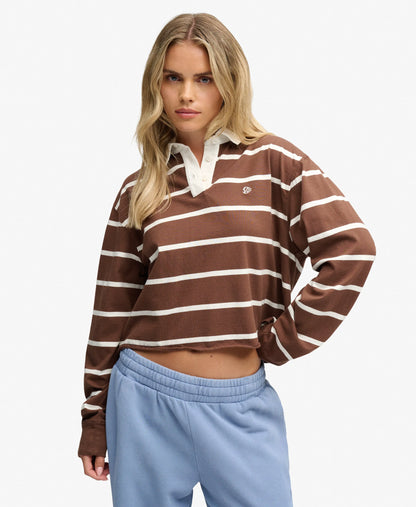 Chestnut Brown/Ecru Stripe