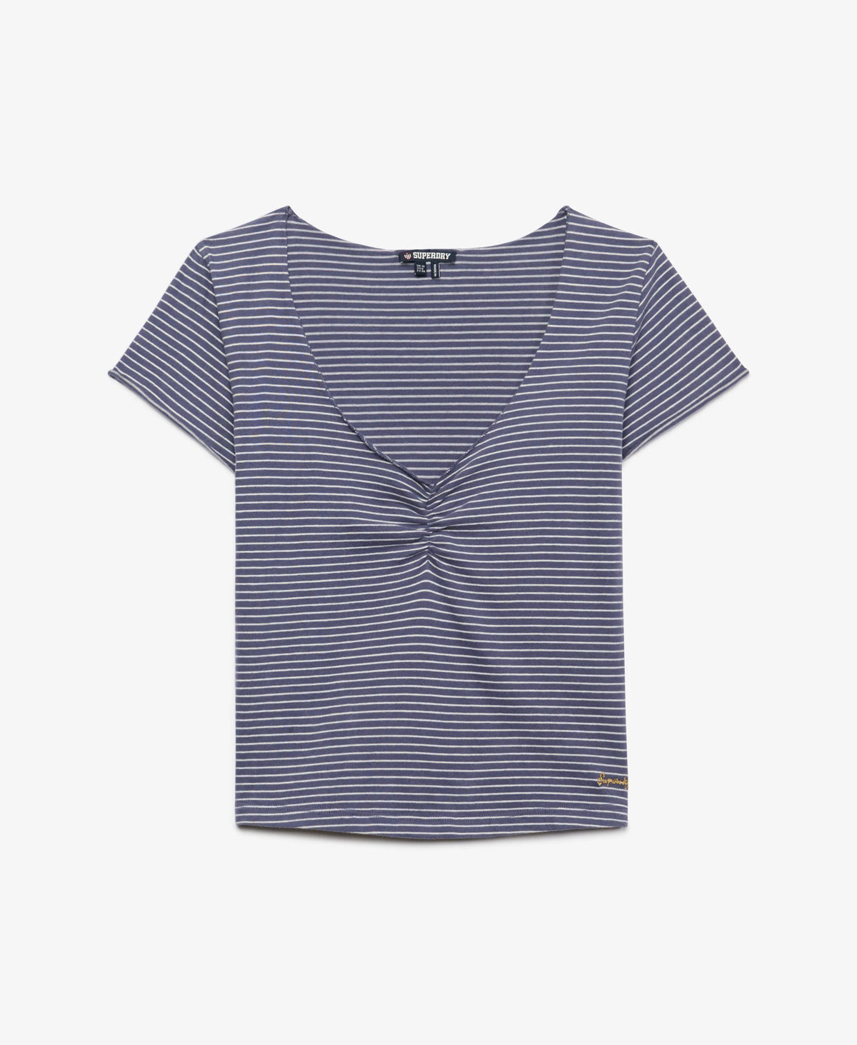 Off White/Blue Stripe