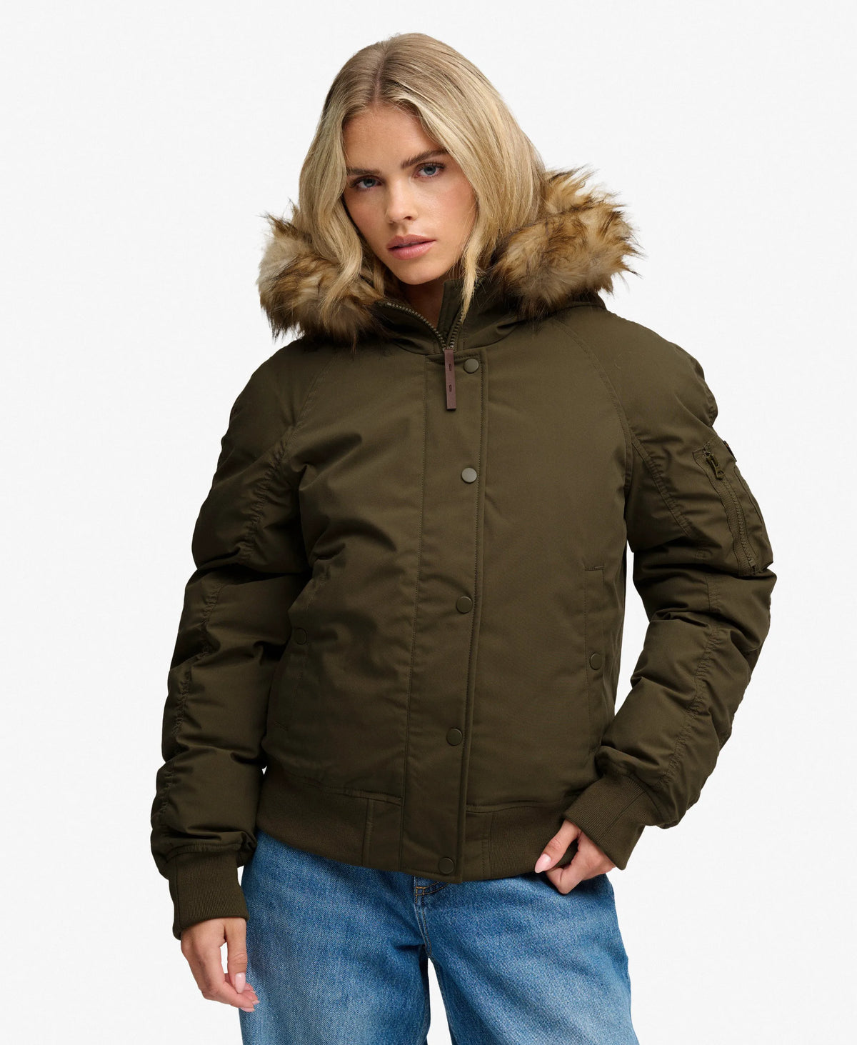 Hooded Padded MA1 Bomber Jacket