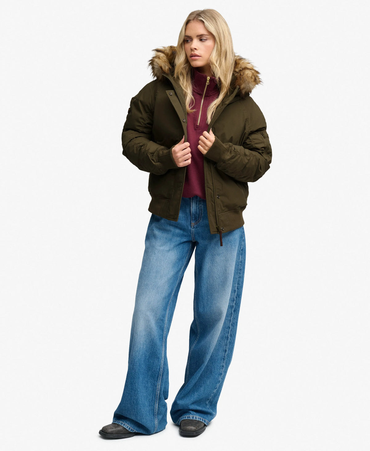 Hooded Padded MA1 Bomber Jacket