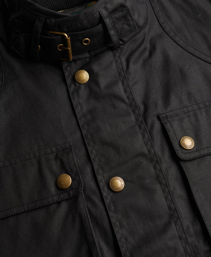 Wax Cropped Racer Jacket