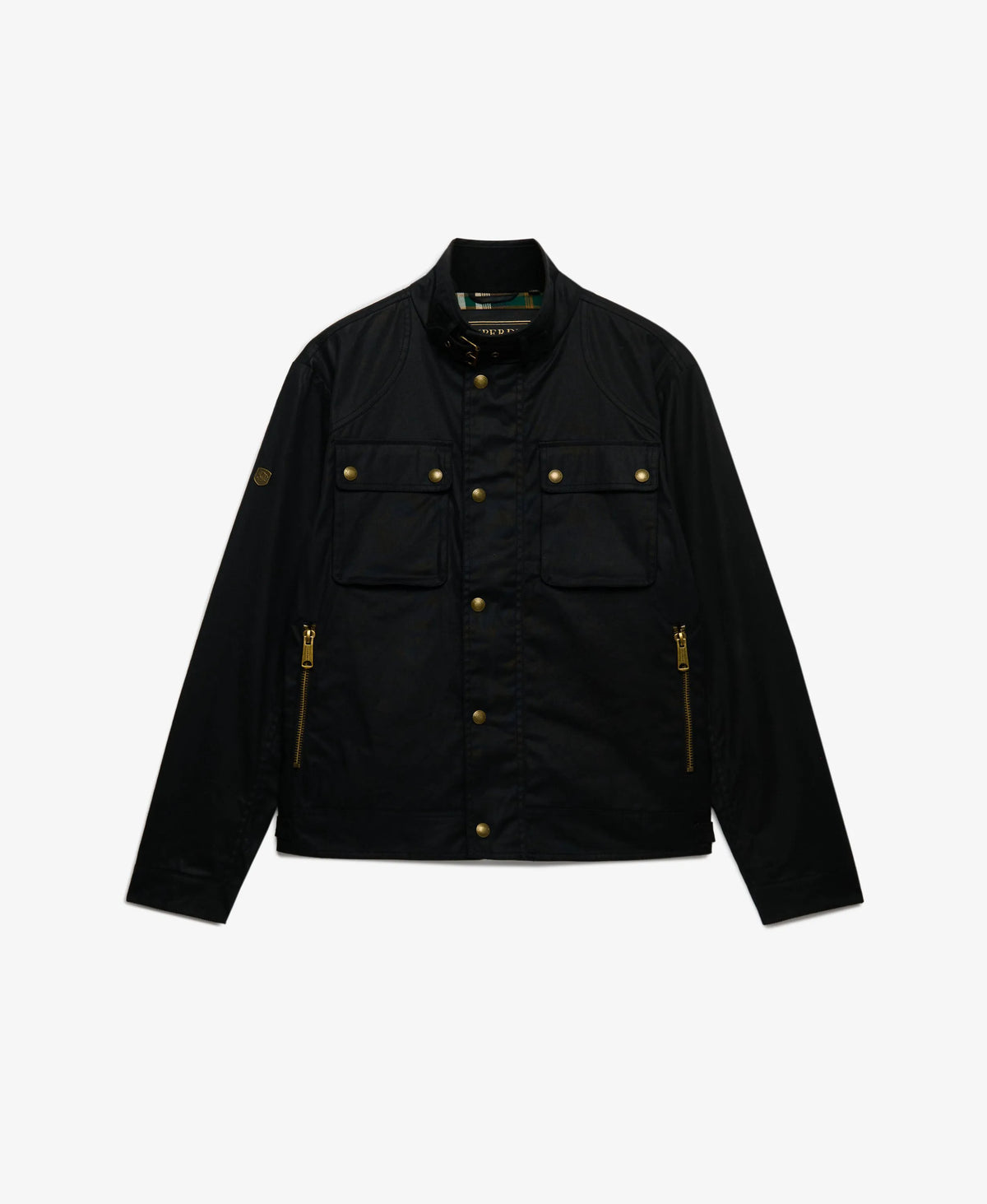 Wax Cropped Racer Jacket