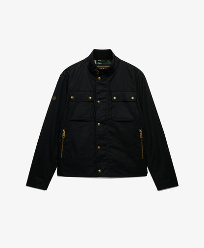 Wax Cropped Racer Jacket