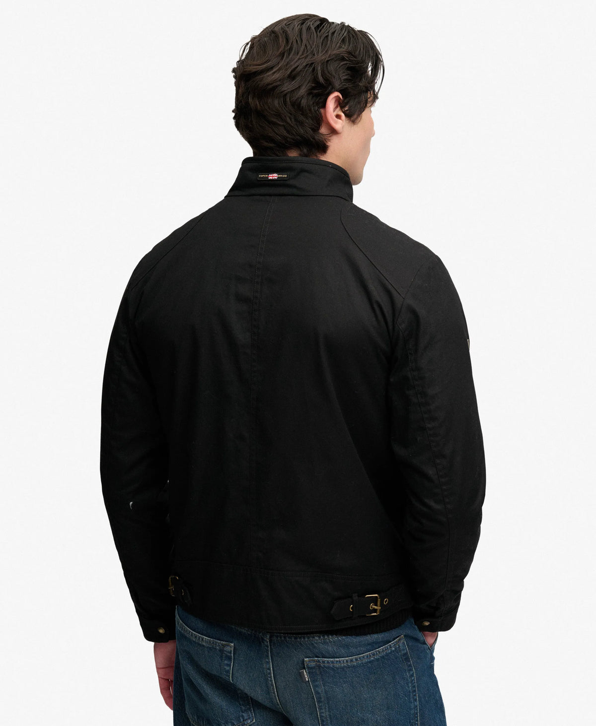 Wax Cropped Racer Jacket