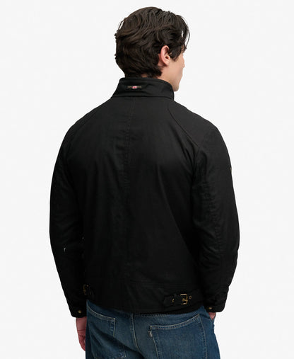 Wax Cropped Racer Jacket