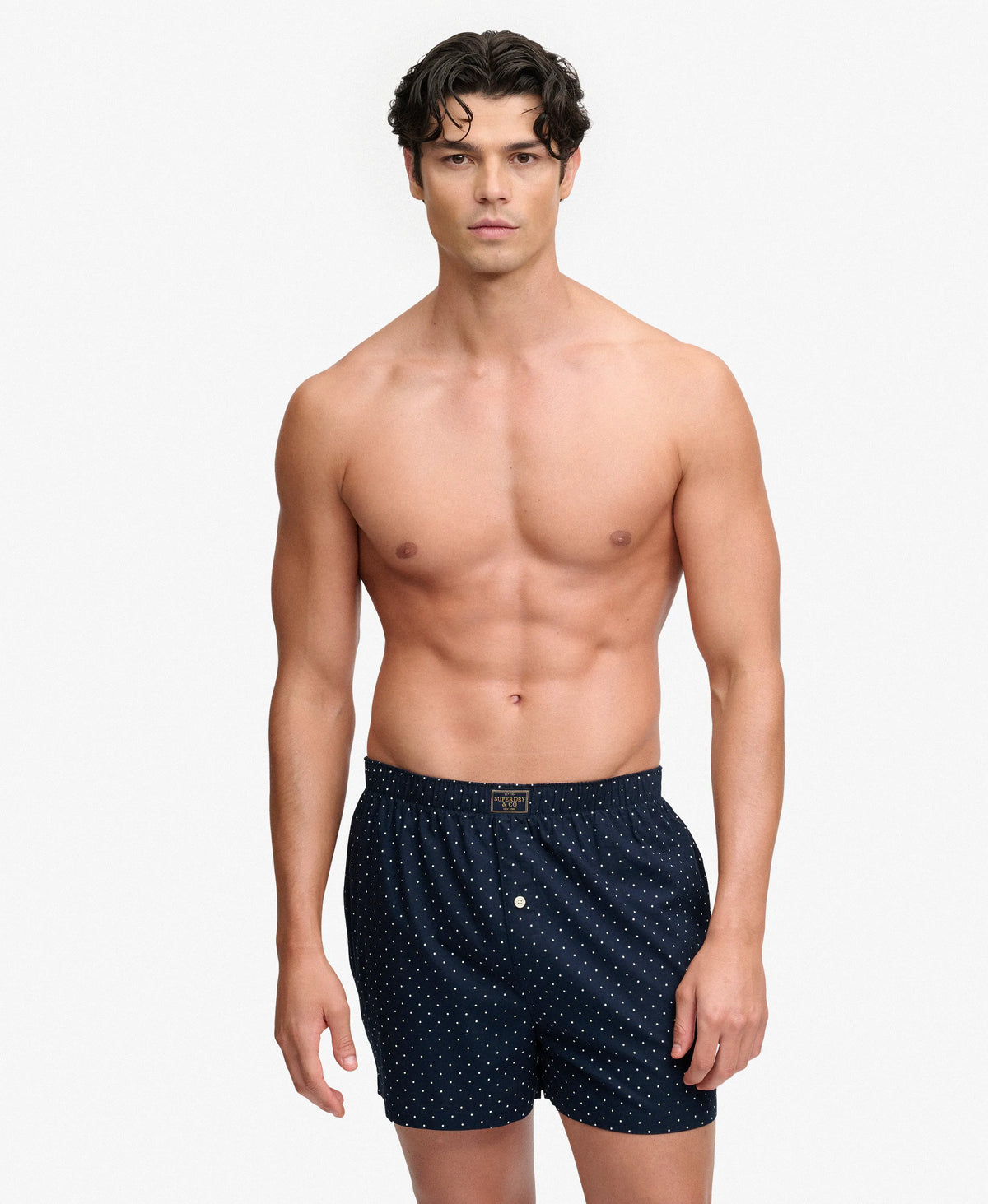 Navy Polka Dot