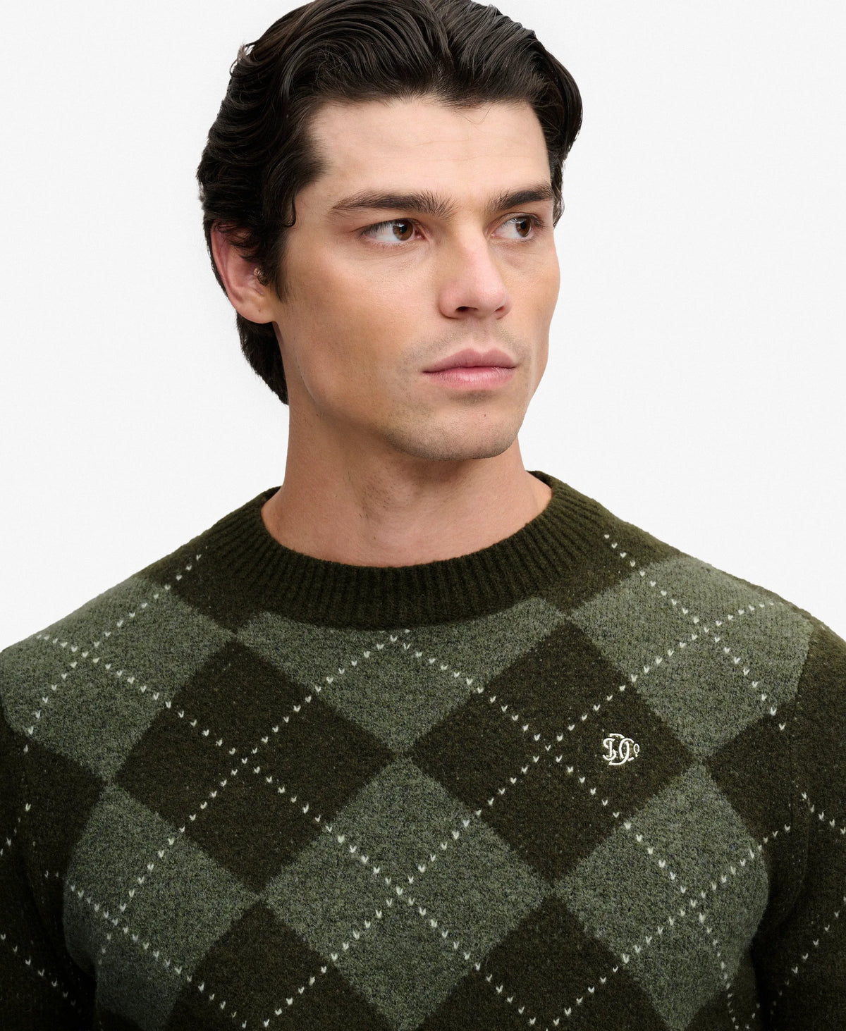 Tonal Green Argyle