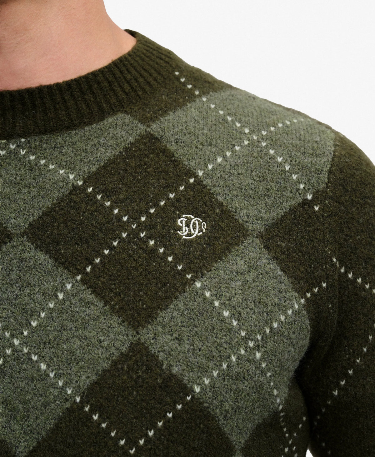 Tonal Green Argyle