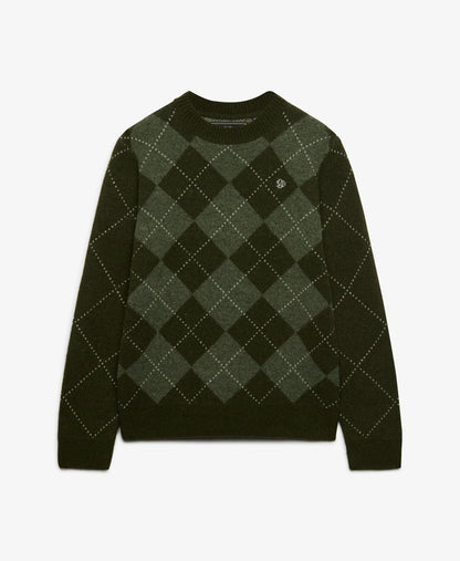 Tonal Green Argyle