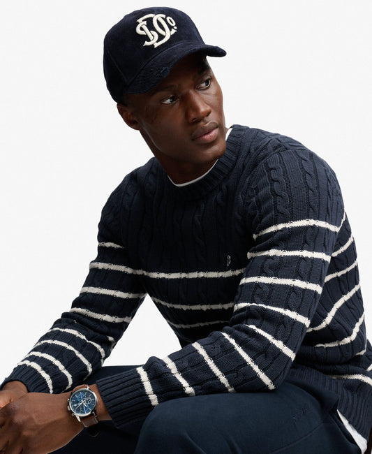 NAVY/WHITE STRIPE