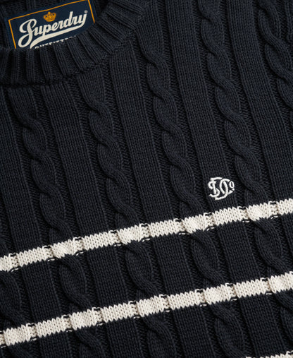 NAVY/WHITE STRIPE