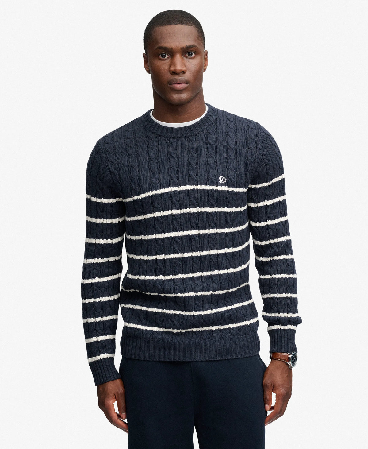 NAVY/WHITE STRIPE