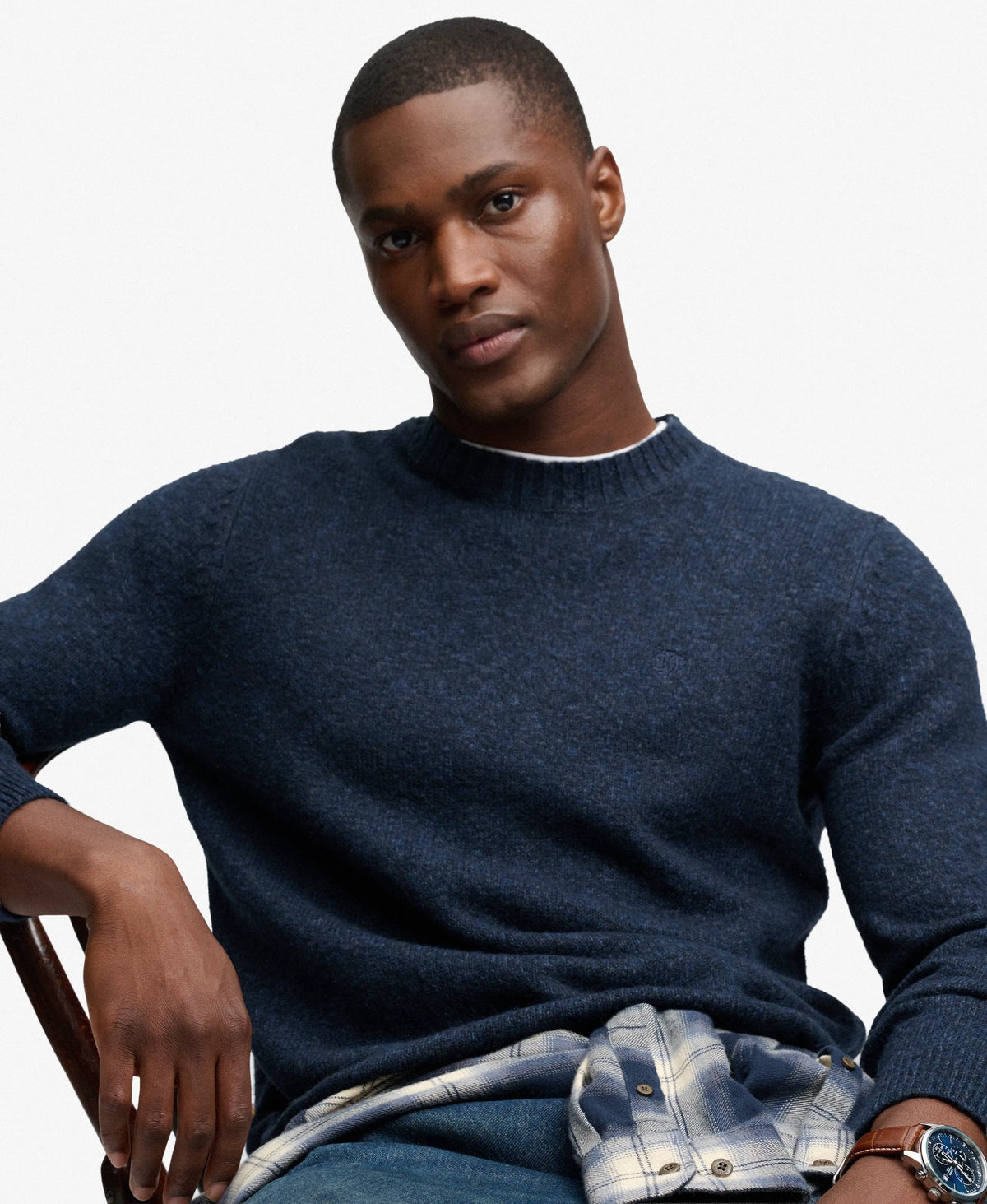 Dark Navy Fleck