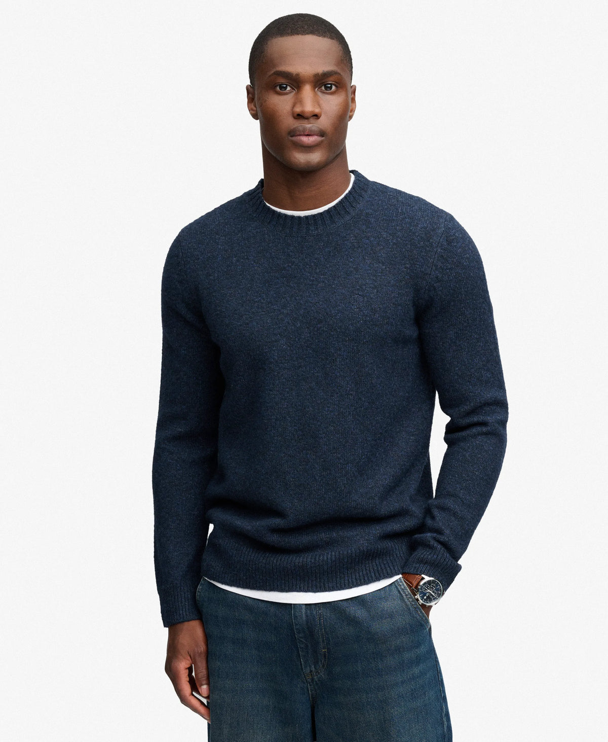Dark Navy Fleck