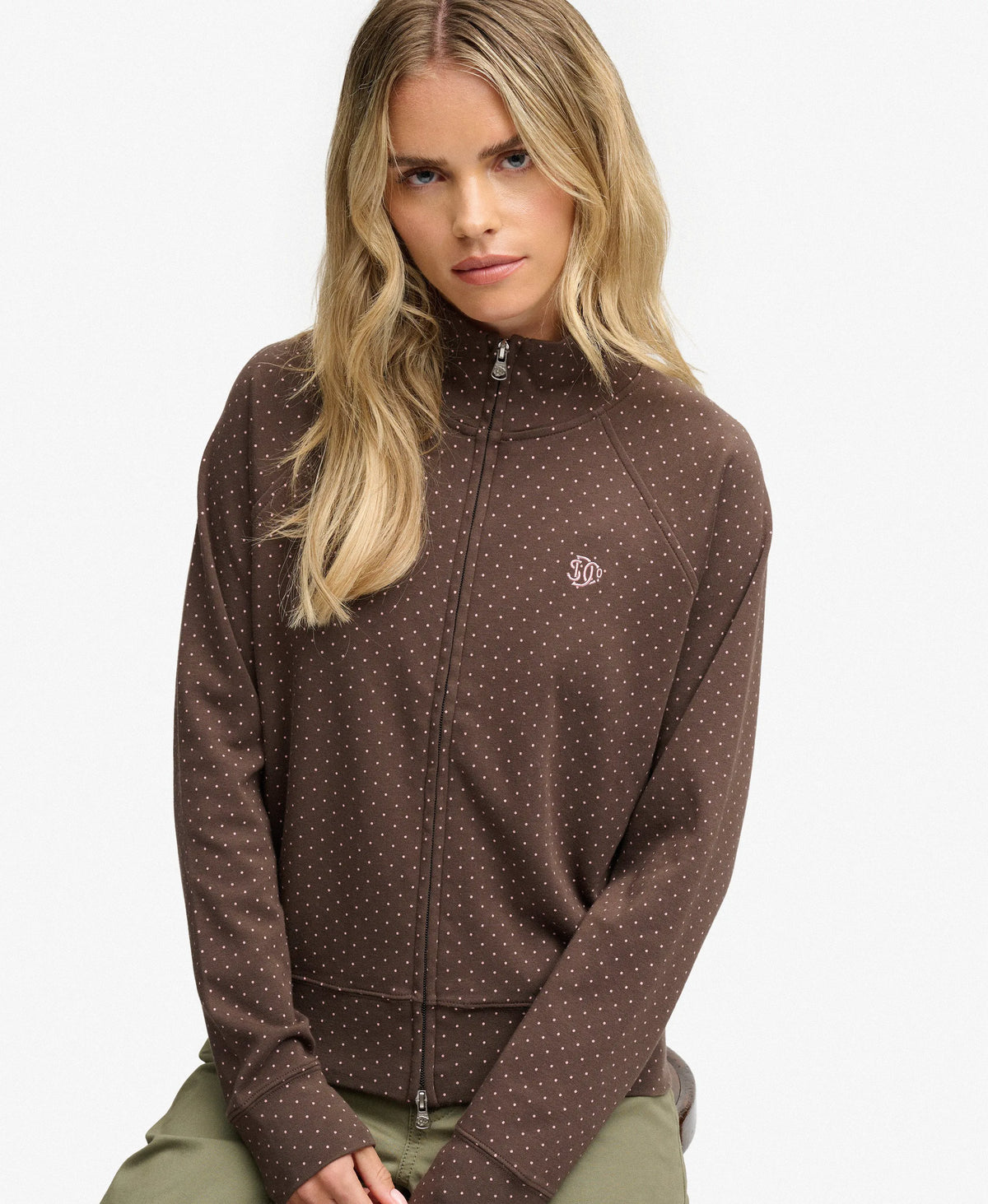 Brown/Pink Polka Dot