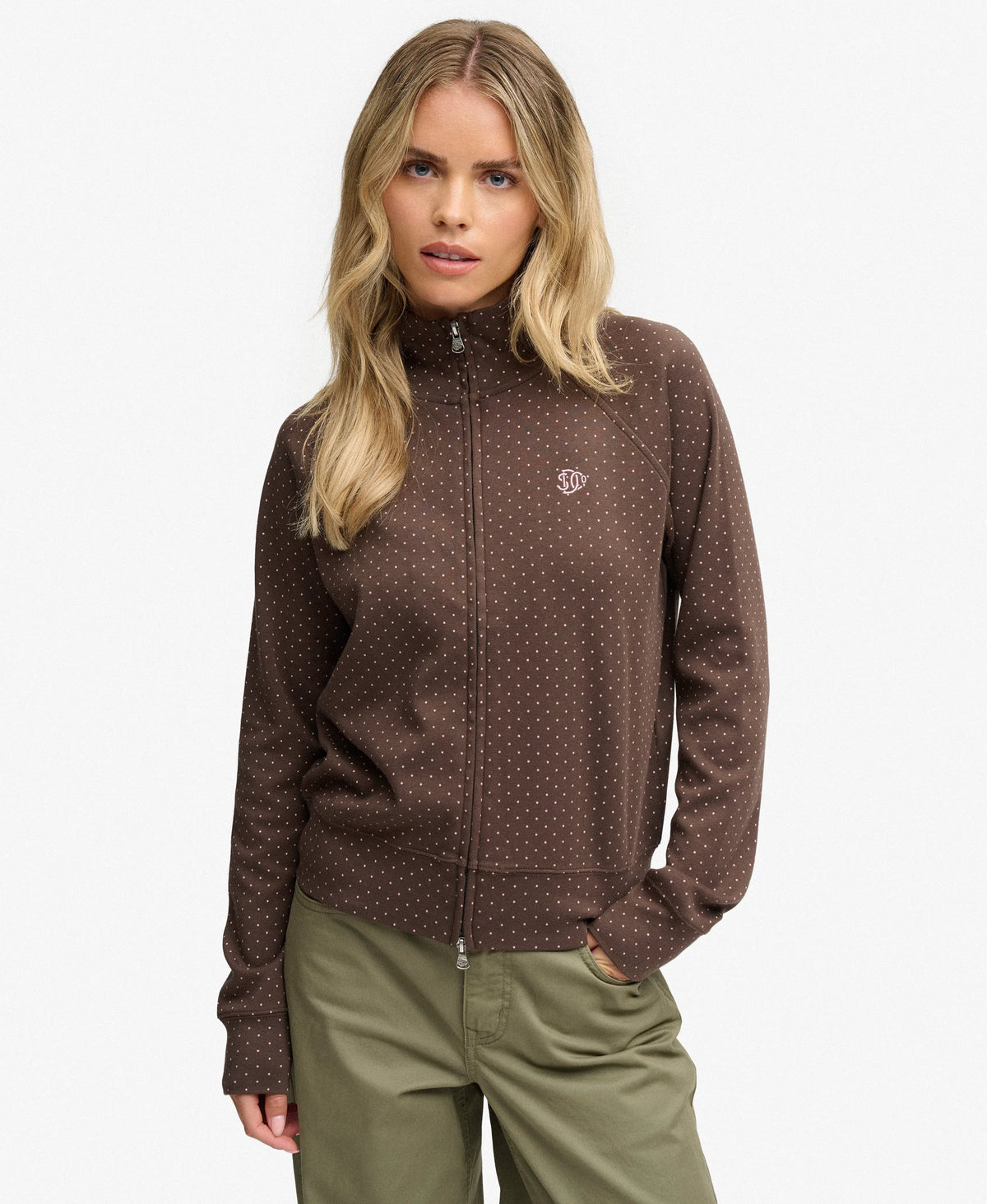 Brown/Pink Polka Dot
