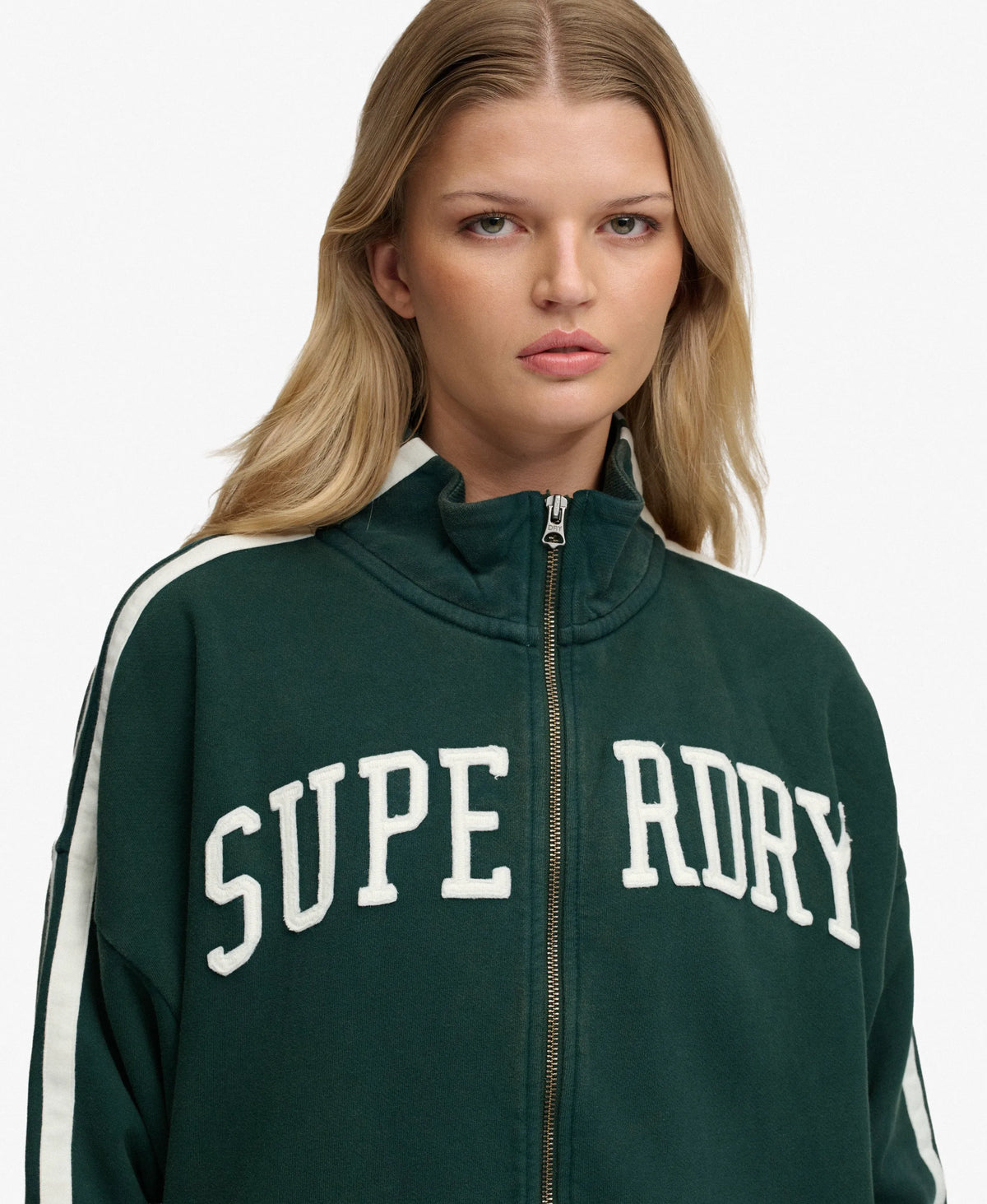 Athletic Essentials Applique Loose Zip Track Top