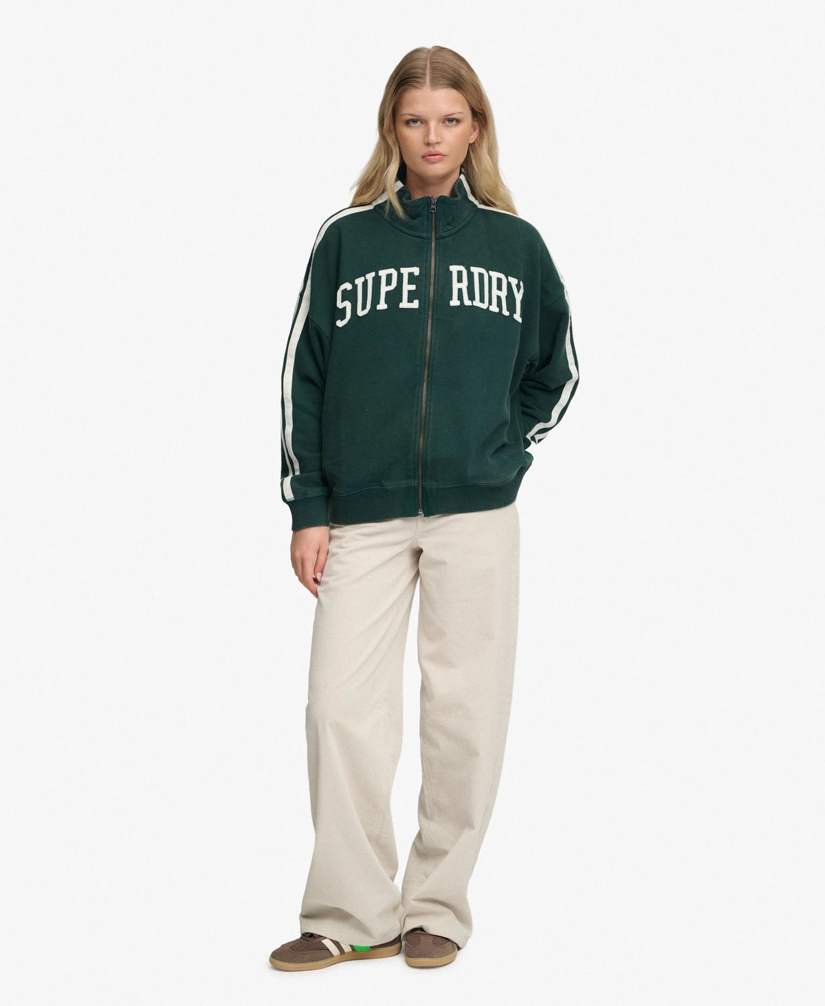 Athletic Essentials Applique Loose Zip Track Top