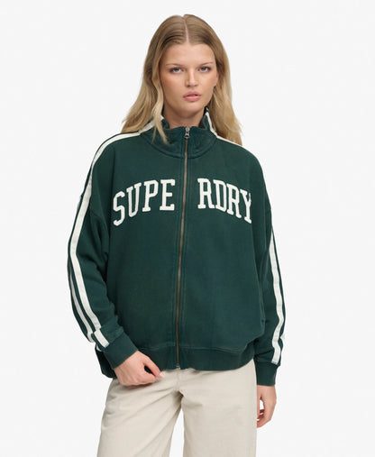Athletic Essentials Applique Loose Zip Track Top