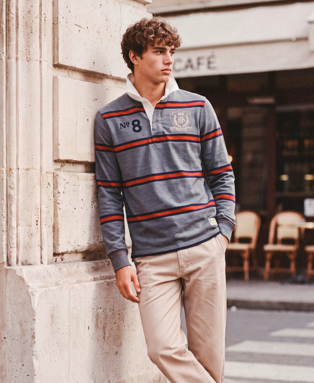 Antique Grey Marl Stripe