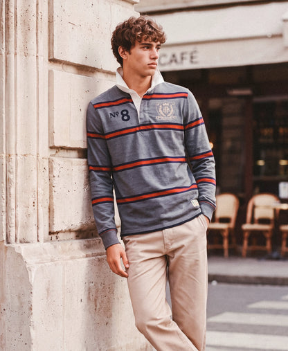 Antique Grey Marl Stripe