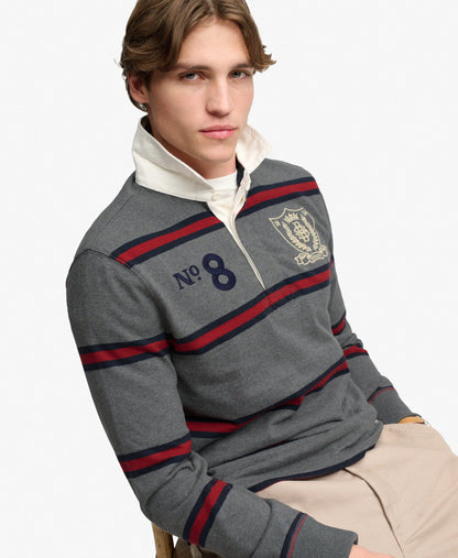 Antique Grey Marl Stripe