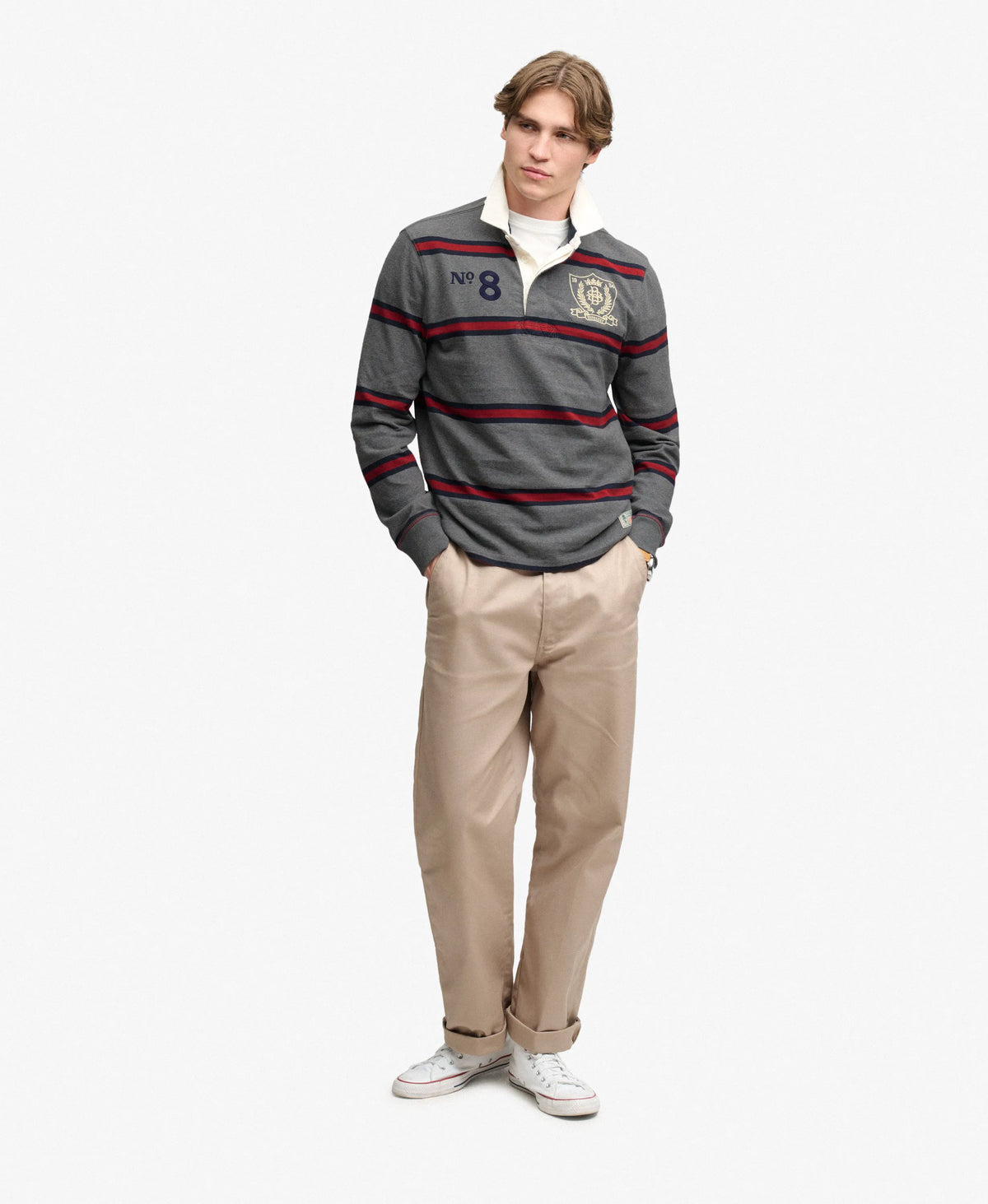 Antique Grey Marl Stripe