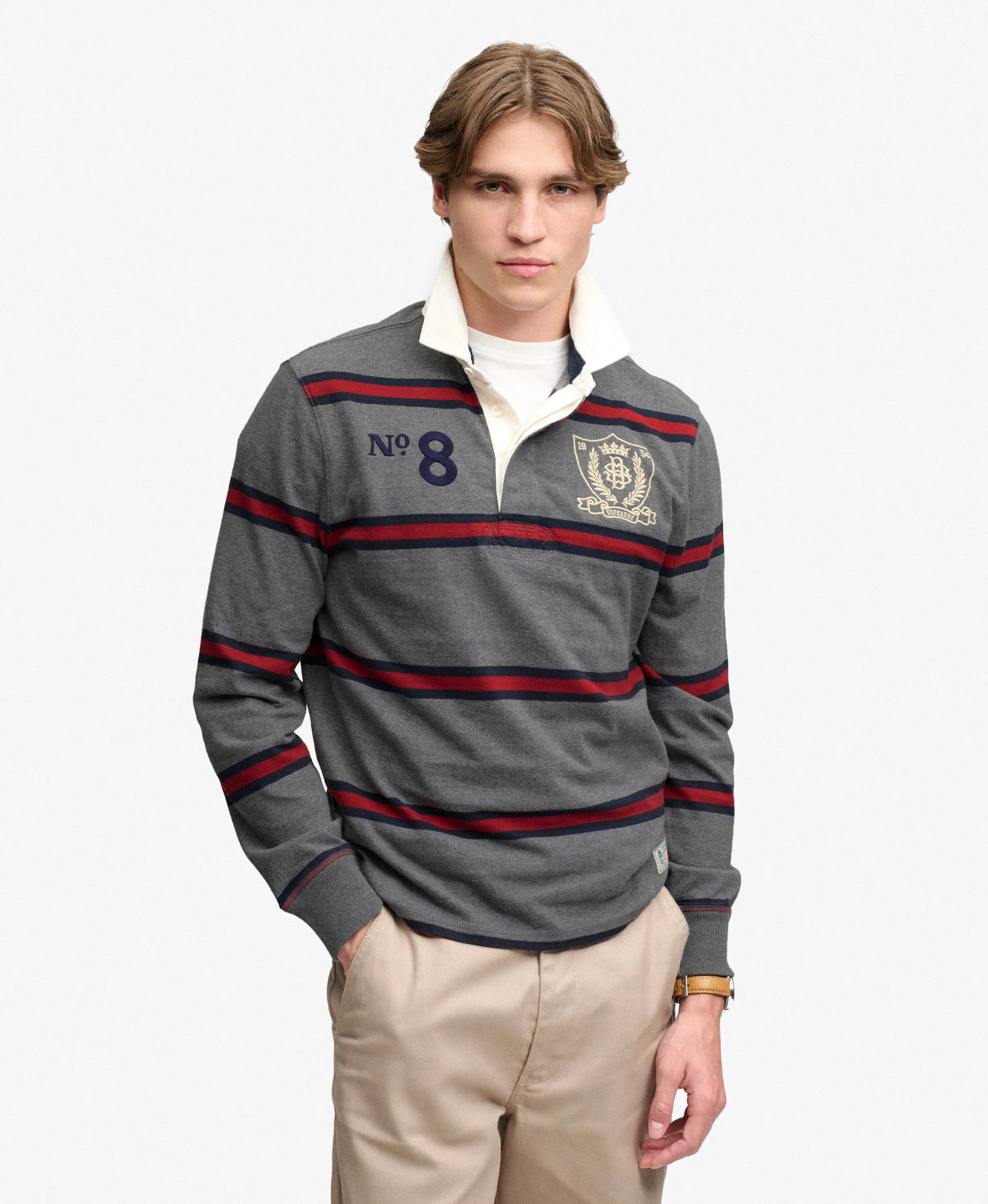 Antique Grey Marl Stripe