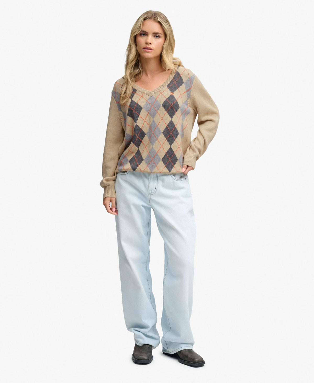 Beige Argyle