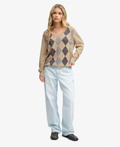 Beige Argyle