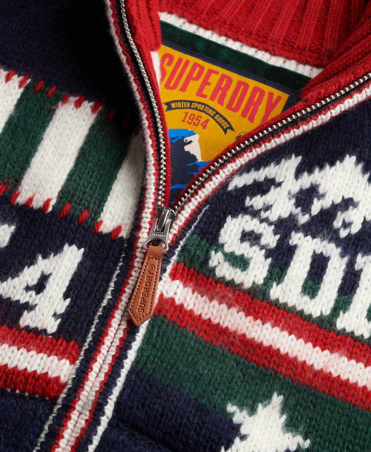 Statement Alpine Zip Through Knitted Cardigan