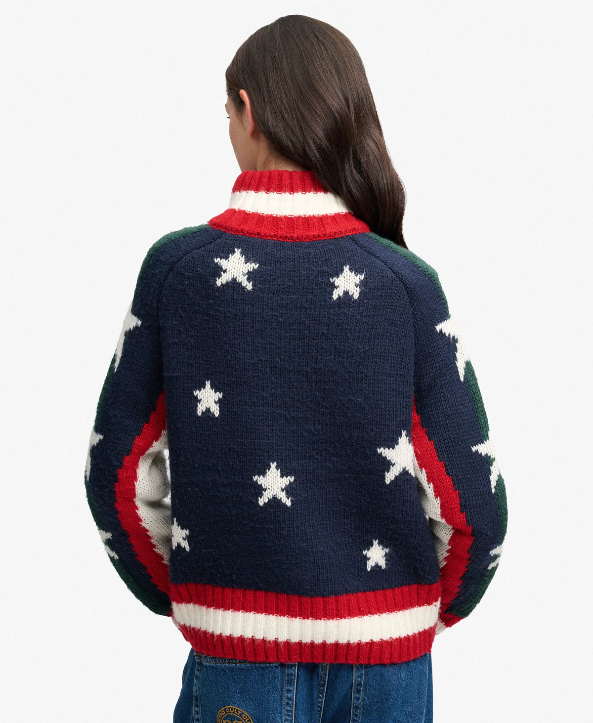 Statement Alpine Zip Through Knitted Cardigan