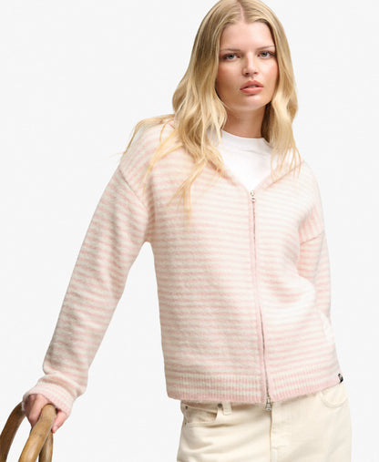Pale Pink/Off White Stripe