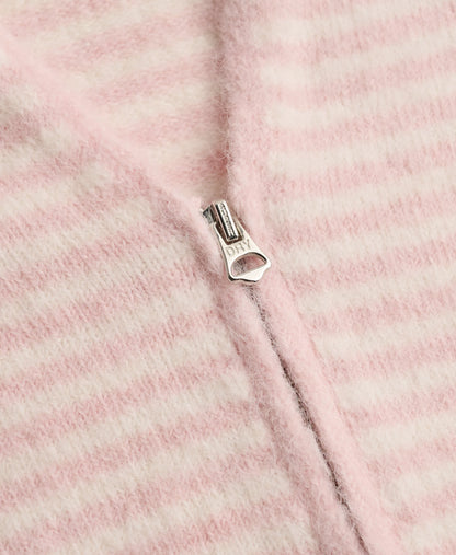 Pale Pink/Off White Stripe