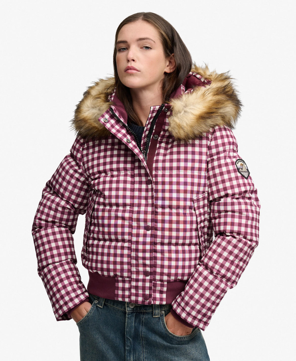 Mulberry/Cream Gingham